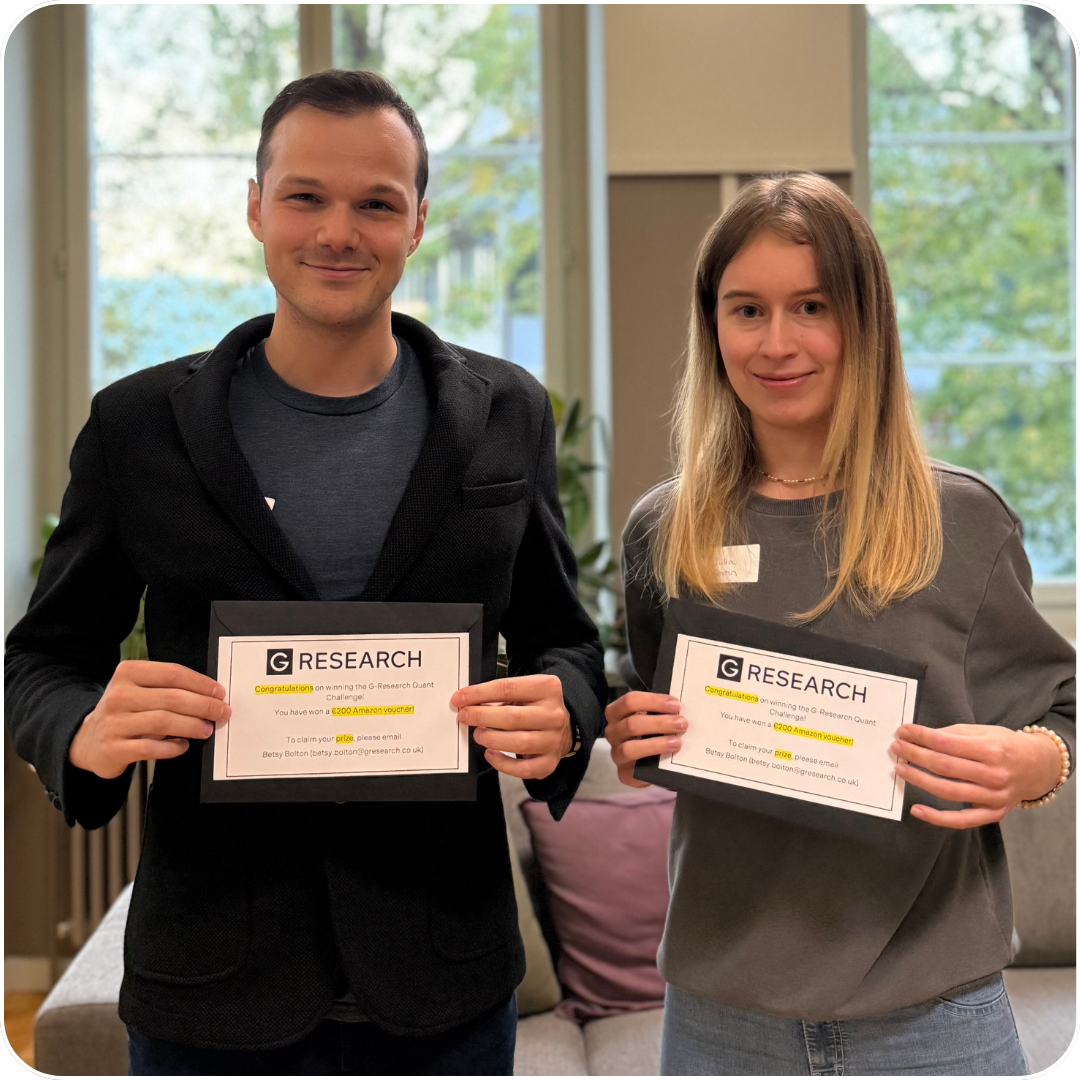G-Research ETH Zürich Quant Challenge Winner 2025